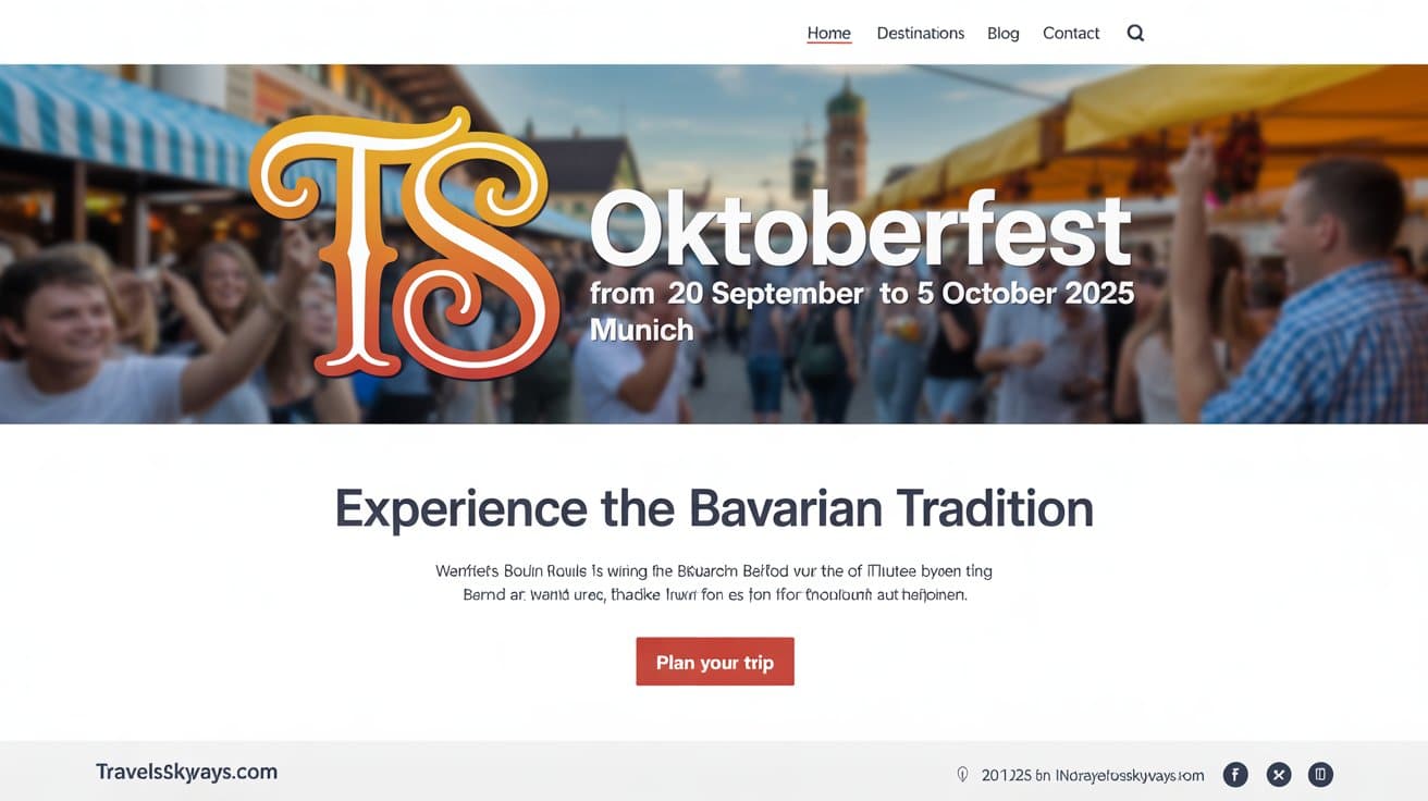 Oktoberfest in Munich from 20 September to 5 October 2025