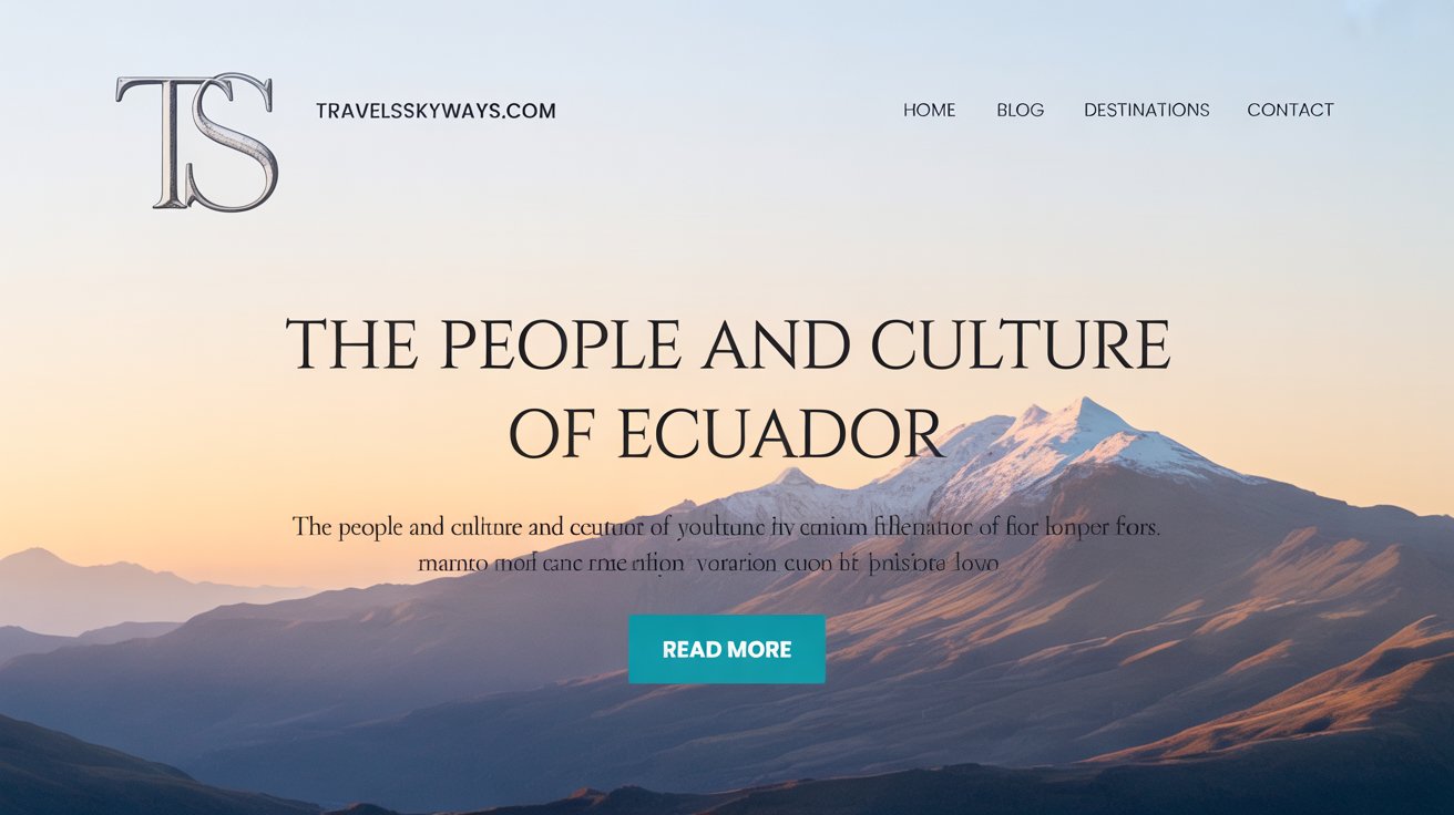 The People and Culture of Ecuador
