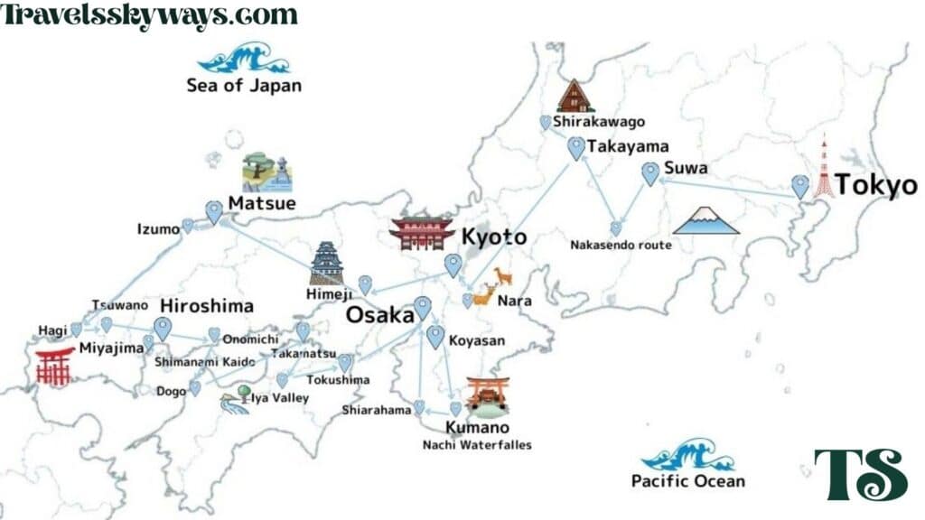 Map of Japan Attractions 2025