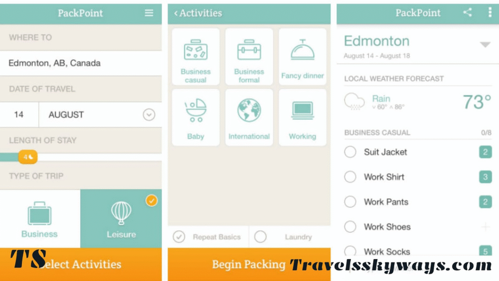 Packing and Checklist Apps